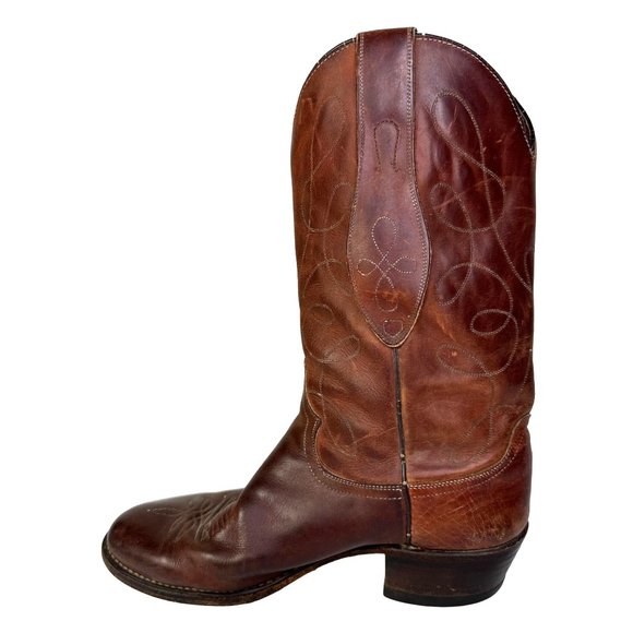Vintage Other - Vintage 70s Cat's Paw Cowboy Boots Men's 12 D Brown Western Horse Riding Outdoor